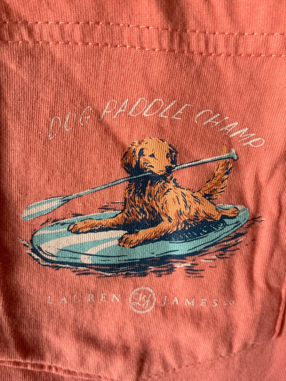 Lauren James XXL Coral Graphic Dog Paddle Long Sleeve - Picture 4 of 6